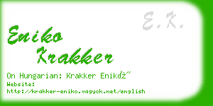 eniko krakker business card